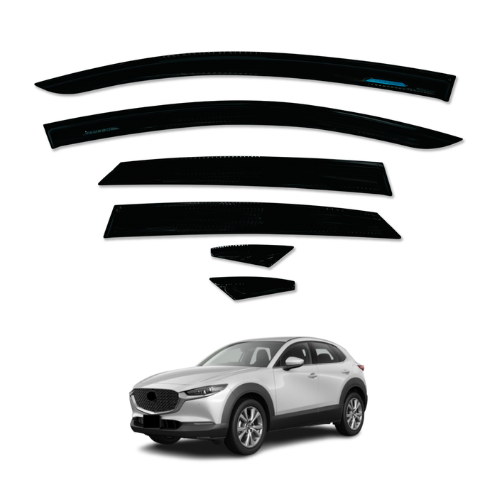 AUSGO Luxury Weather Shields for Mazda CX-30 CX30 DM Series 2019-Onwards Weathershields Window Visors Wind Deflectors
