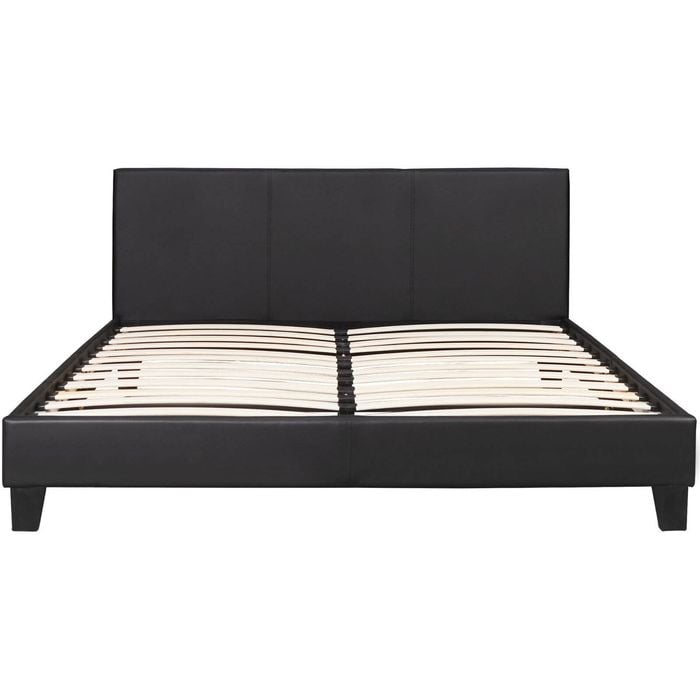 Monica PU Leather Queen Bed Frame - Black