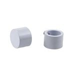 Pillar 25mm White Cap Curtain Rod Finial - 2 Pack