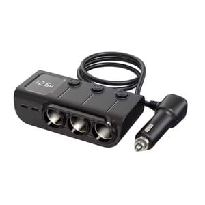 Exotronic 3 Way Car Accessory/Cigarette Adaptor with PD 2x 36W QC3.0