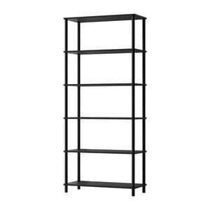 Oikiture Bookshelf 5 Tier Display Shelf Storage Shelves Stand Rack Black