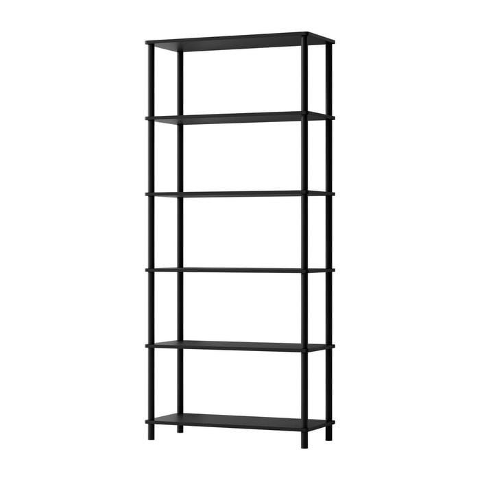 Oikiture Bookshelf 5 Tier Display Shelf Storage Shelves Stand Rack Black