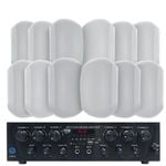 Weconic Bluetooth Amplifier + 12x6.5" Outdoor Wall Speakers
