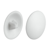 Hafele 12mm Diameter White Cover Caps - 50 Pack