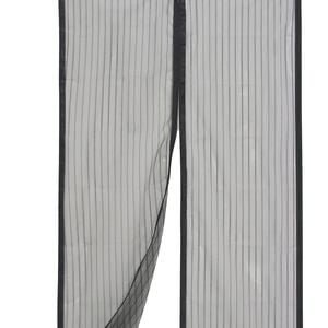 Pillar 160 x 200cm Black Magnetic Flyscreen Door Curtain