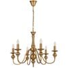 Telbix Siedel Vintage Pendant Hanging Lamp 6-Light Metal Copper Polished