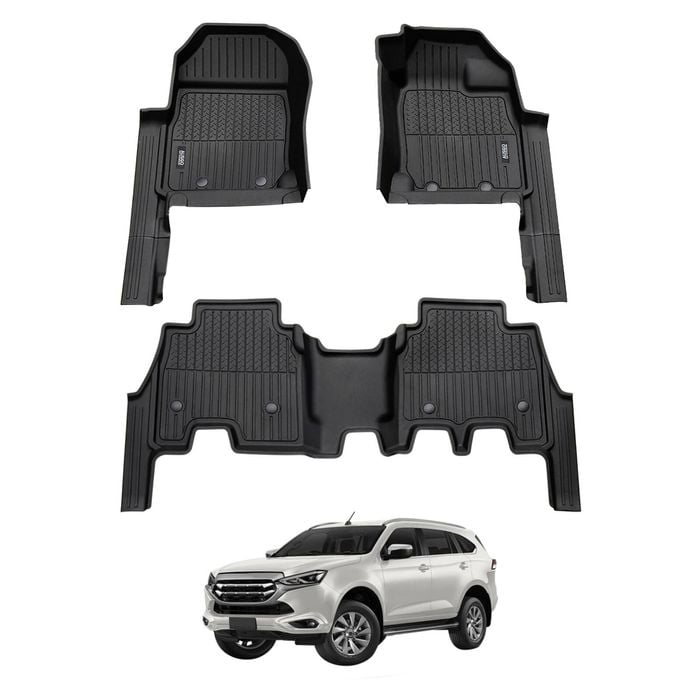 AUSGO 7D Injection Car Floor Mats for ISUZU MUX MU-X 2021-Onwards All-Weather Floor Liners