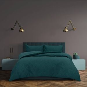 Ardor Boudoir Queen Asher 90GSM Quilt Cover Set Deap Teal