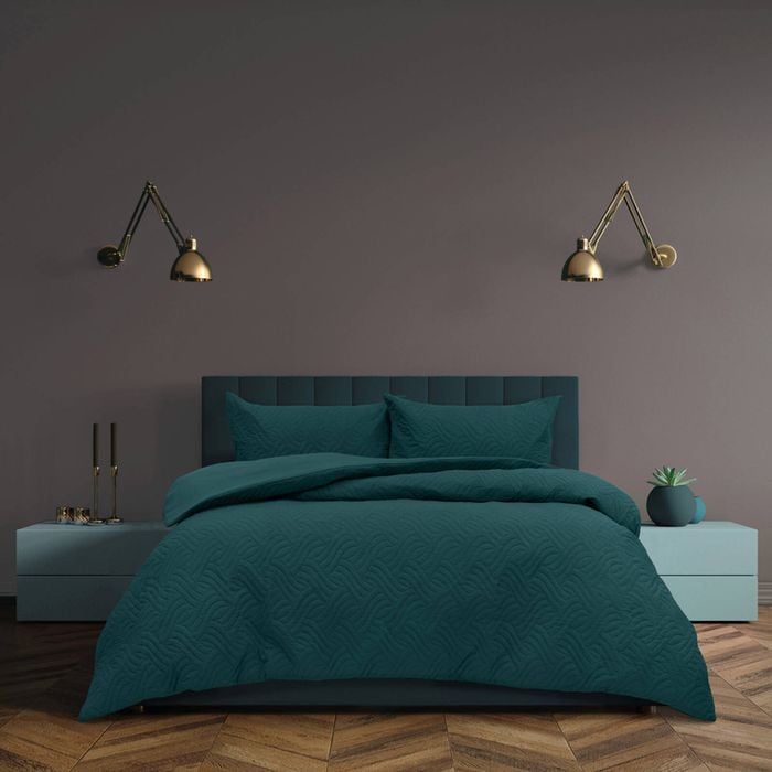 Ardor Boudoir Queen Asher 90GSM Quilt Cover Set Deap Teal