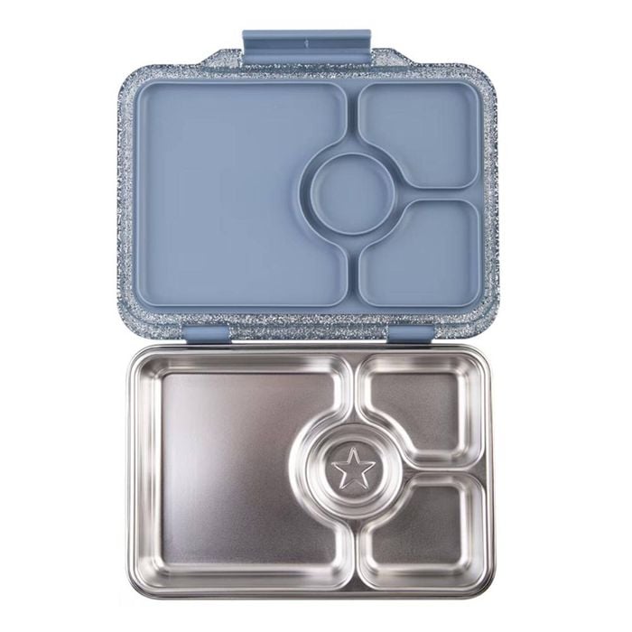 Yumbox Pret Stainless Steel Bento Box 4 Compartment - Paris Blue Glitter