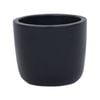 14 x 12cm Black Small Plain Ceramic Egg Pot
