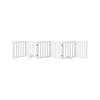Alopet 6 Panels Wooden Pet Gate Dog Fence Safety Stair Barrier Security Door