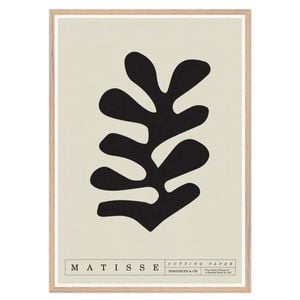 Galrie Henri Matisse Bold Black Cutout Art Print Modern Minimalist Decor, Wood Frame, A1 60 x 84cm (23 x 33inch)