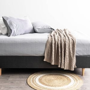 Park Avenue Egyptian Cotton Flannelette Sheet Pillow Case Set Stripe King Single