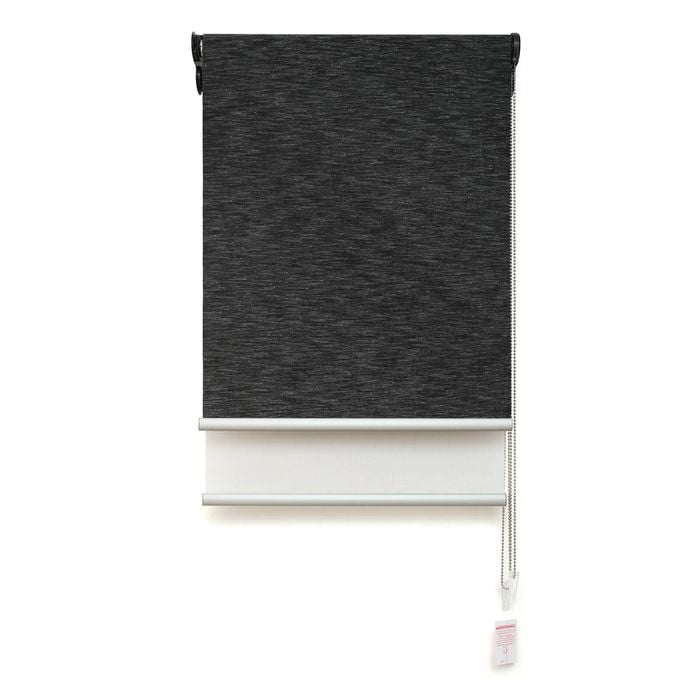 Windoware 150 x 240cm Charcoal Boston Textured Day Night Roller Blind