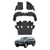 AUSGO 3-Row Set Car Floor Mats for Toyota Land Cruiser Landcruiser 300 Series LC300 2021-Onwards Floor Liners