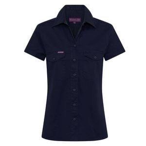 Green Hip Short Sleeve Shirt Navy Blue Size 12