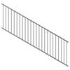 ProtectorAl 1201-2400 x 900mm Palladium Silver Raked 15º Flat Top Garden Fence Panel