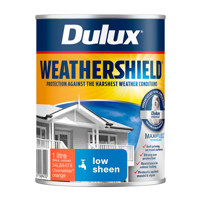 Dulux 1L Orange Low Sheen Weathershield Exterior Paint