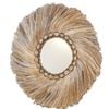Banana Leaf Wall Mirror with Shells Natural