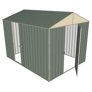 Build-a-Shed 2.3 x 3.0 x 2.3m Front Gable Dual Door Deep Shed - Green
