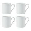 4pc Mikasa Egret Kitchen China Mug Set 380ml White