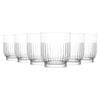 LAV 12 Piece Tokyo Art Deco Whiskey Glasses Set - Vintage Old Fashioned Rocks Tumblers - 330ml