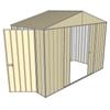 Build-a-Shed 3.0 x 1.5 x 2.3m Double Sliding and Single Hinge Door Narrow Shed - Cream