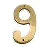 Sandleford 150mm Brass House Number 9