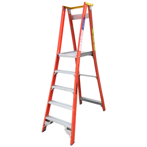 INDALEX 1.5m 180kg Industrial Fibreglass Pro Series Platform Ladder