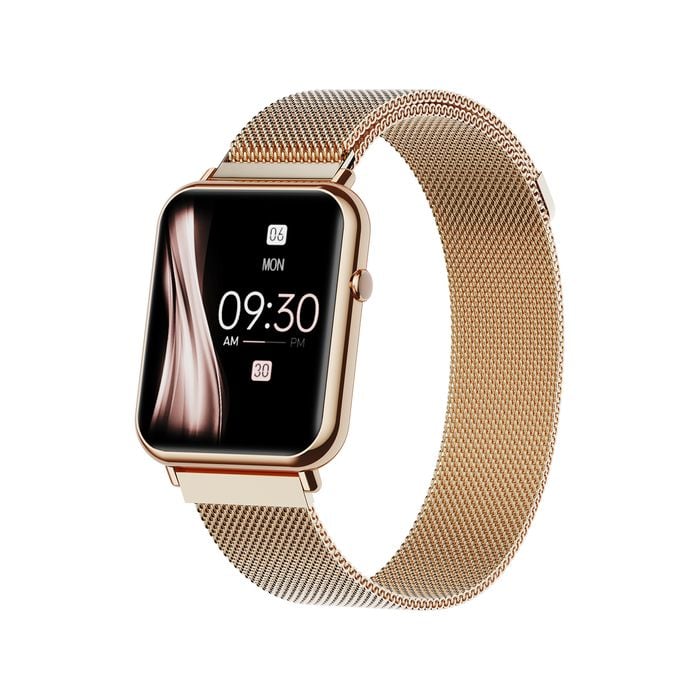 TODO Bluetooth V5.0 Smart Watch Monitor Heart Rate Blood Pressure - Gold Metal