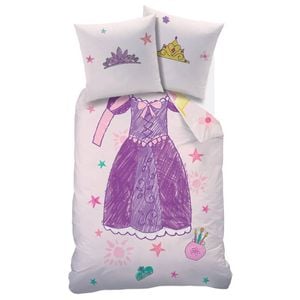 Disney Princess Dress Cotton Quilt Cover Set - Single Bed Size
