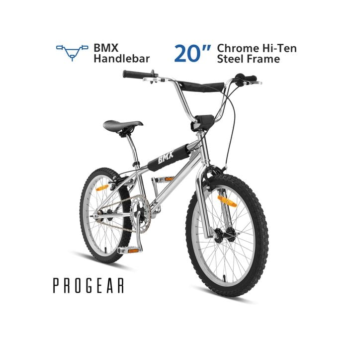 Progear Classic 20 BMX Bike in Metallic Chrome Bunnings Australia