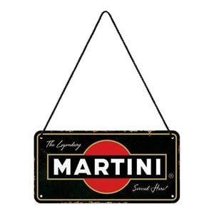 Nostalgic Art Hanging Sign Martini Served Here 10x20cm