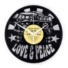 Yesterday’s Vinyl Music Lover Memorabilia Clock Love & Peace