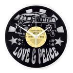 Yesterday’s Vinyl Music Lover Memorabilia Clock Love & Peace