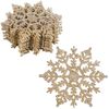 Catzon 12Pcs Christmas Snowflake Hanging Decor for Xmas Trees-RoseGold