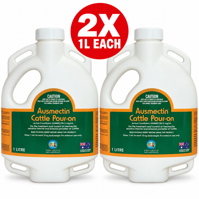 Ausmectin Cattle Pour-On 2 x 1L Bundle | 2L Total