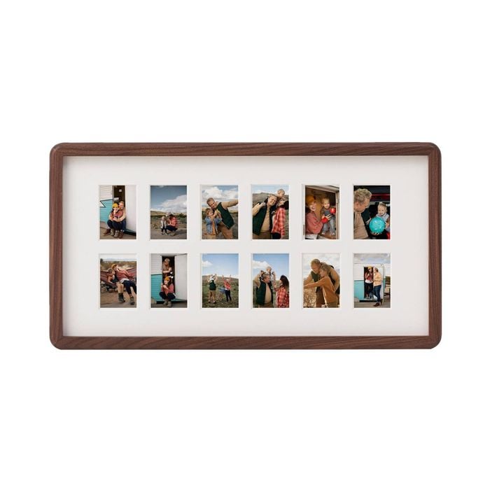 VeeArt Wooden Collage Photo Frame Walnut 8x16" Elliot Series