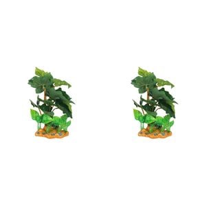 2PK Dudley's World Of Pets Aquarium/Fish Tank Resin Plant Decor 15cm