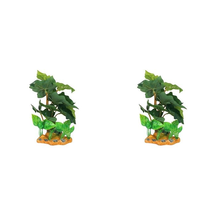 2PK Dudley's World Of Pets Aquarium/Fish Tank Resin Plant Decor 15cm