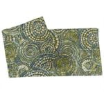 CottonMore 100% Cotton Sateen Dining Table Runner 190x31cm Green Pattern