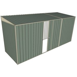 Build-a-Shed 1.5 x 4.5 x 2m Single Sliding Side Door Skillion Shed - Green