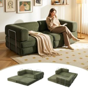 Artiss Convertible Sofa Bed Folding Green
