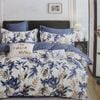 300TC Carolyn Blue Reversible Cotton Quilt Cover Set Single