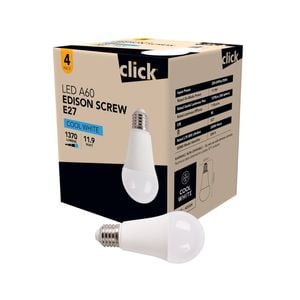 Click A60 ES LED 1400lm Cool White 11.9W Globe - 4 Pack
