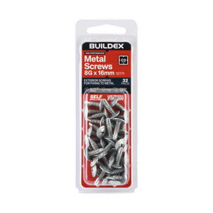 Buildex 8G x 16mm Class 3 Sheet Metal Screws - 32 Pack