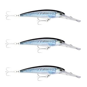 3x Rapala 16cm X Rap Magnum 30 Deep Diving Trolling Lures - HD SLV/BLU Mackerel