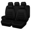 Catzon Pu Leather Car Seat Covers Full Set Universal Fit For Suvs Van Trucks-black