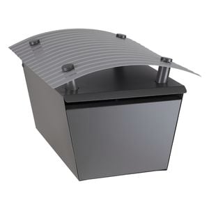Sandleford Grey And Silver Magnum Post Mount Letterbox